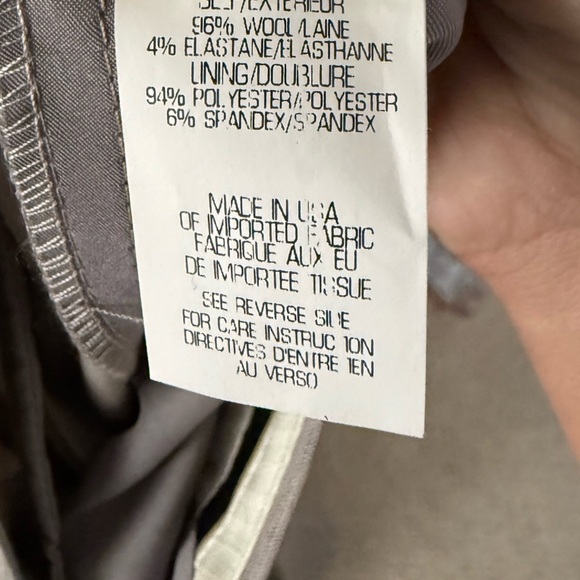 NWT Theory Emery Tailor Pants Heather Barley Size 8, 34.5” Inseam - Picture 7 of 9